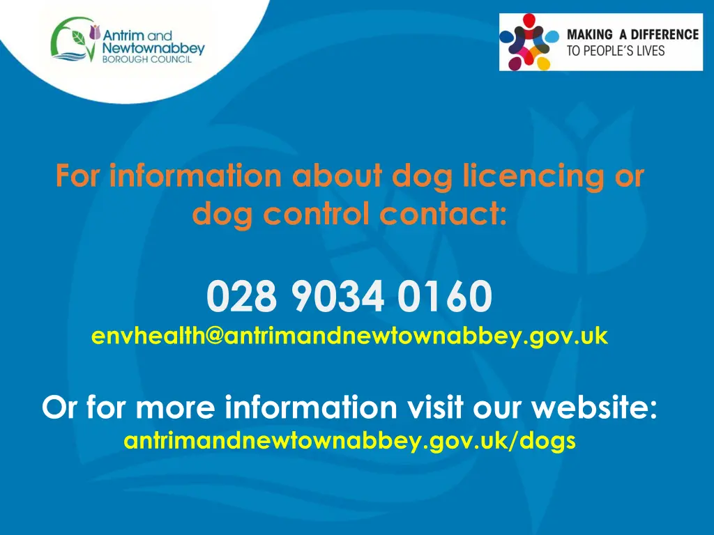 for information about dog licencing