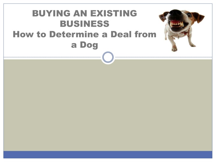 buying an existing business how to determine