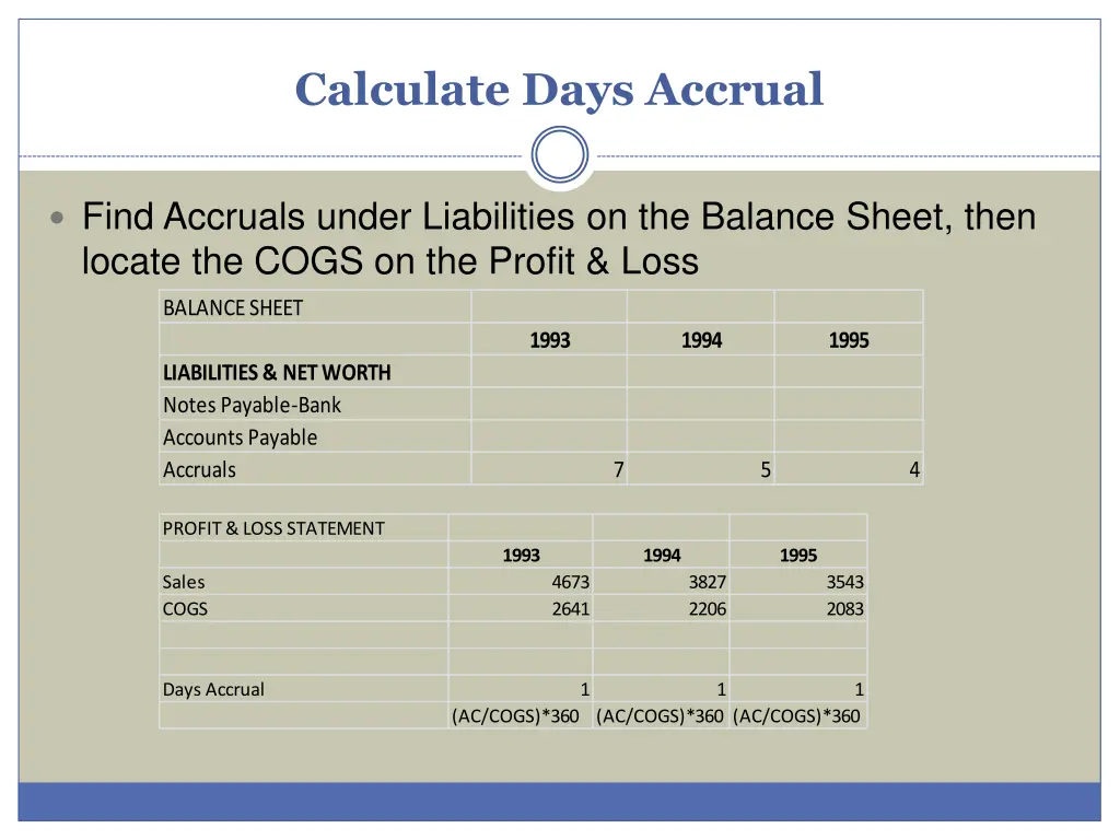 calculate days accrual