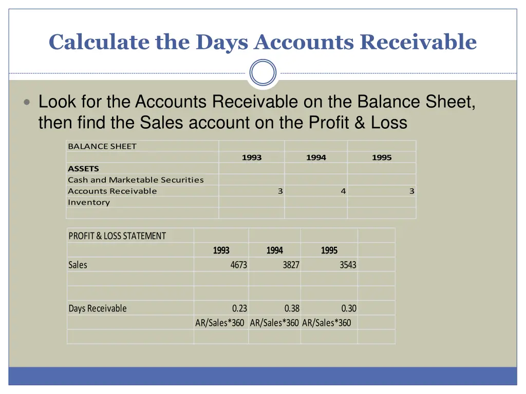 calculate the days accounts receivable