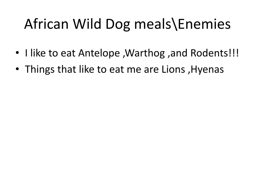 african wild dog meals enemies