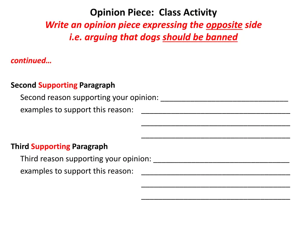 opinion piece class activity write an opinion 1