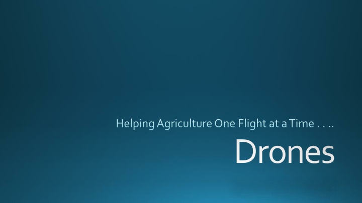 helping agriculture one flight at a time