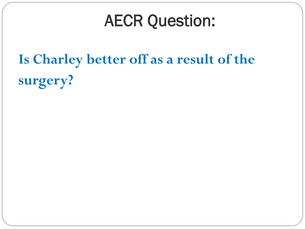 aecr question aecr question