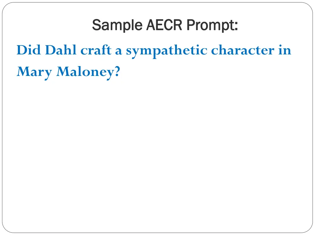 sample aecr prompt sample aecr prompt