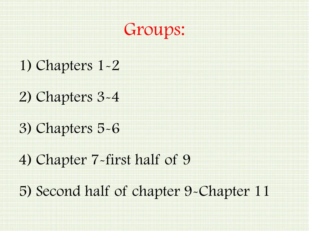 groups