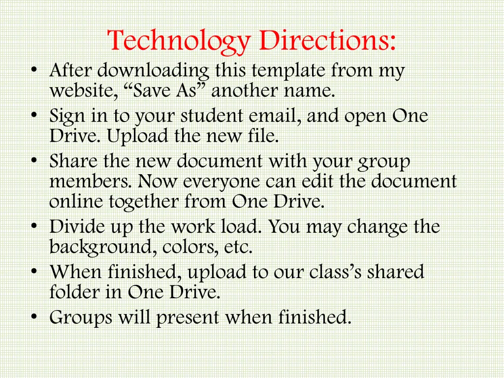 technology directions after downloading this