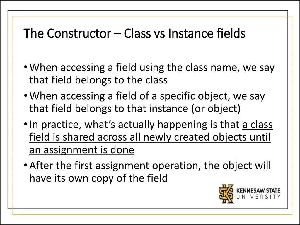 the constructor the constructor class vs instance 2