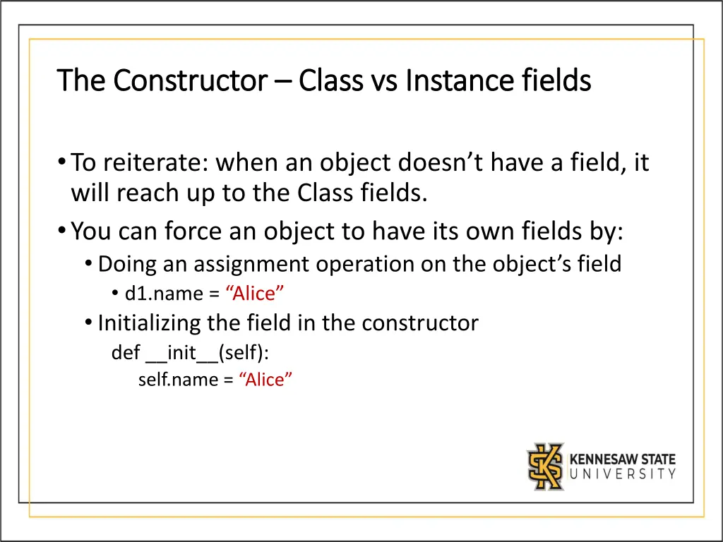 the constructor the constructor class vs instance 3