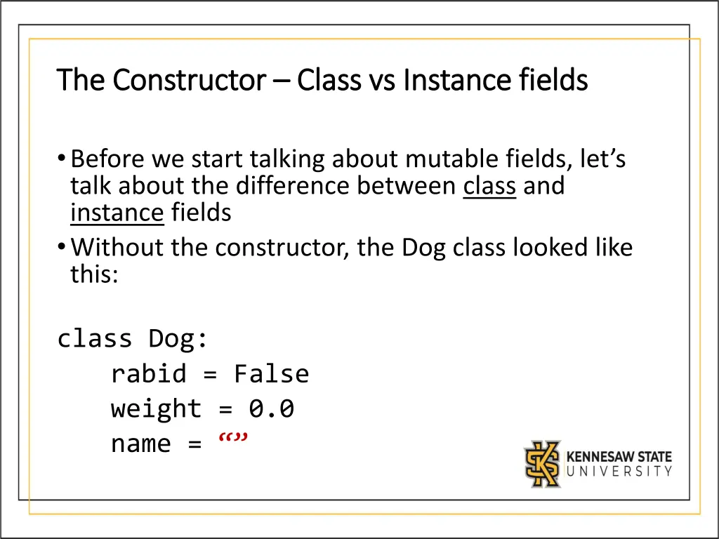 the constructor the constructor class vs instance