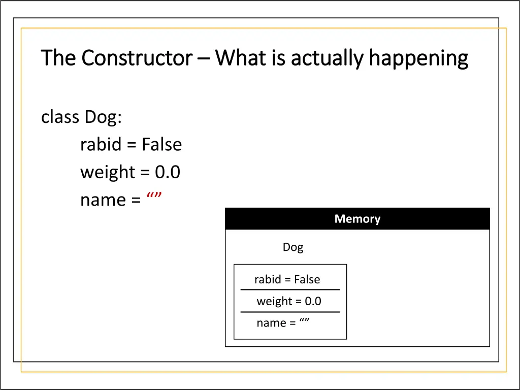 the constructor the constructor what is actually