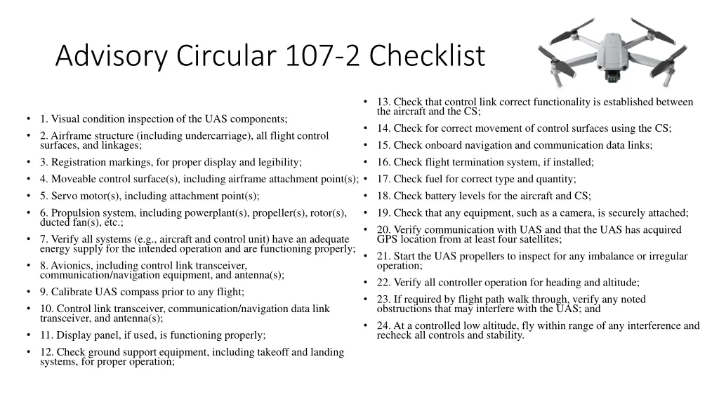 advisory circular 107 2 checklist