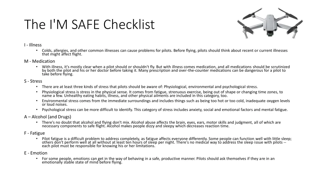 the i m safe checklist