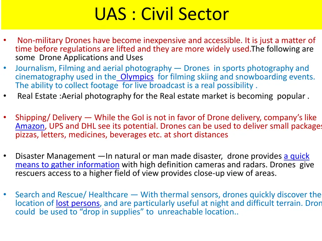 uas civil sector