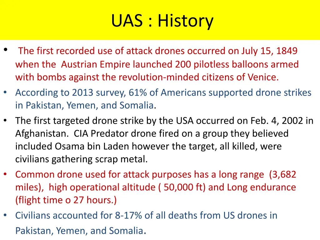 uas history