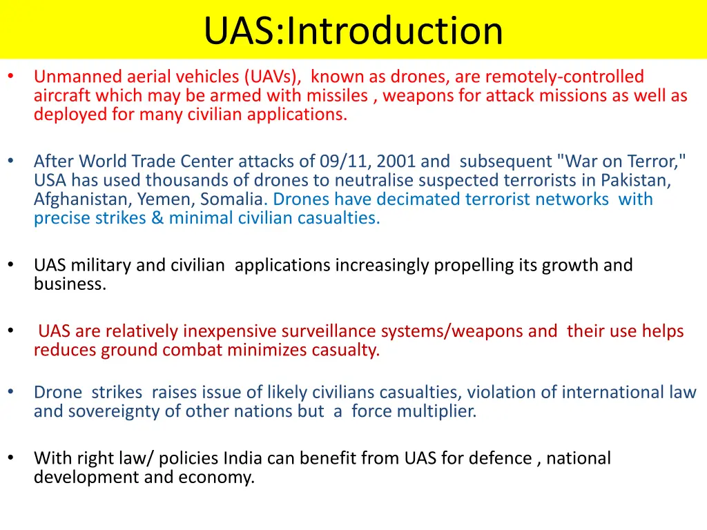 uas introduction