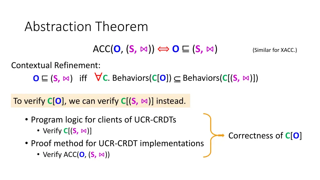 abstraction theorem