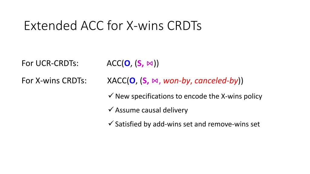 extended acc for x wins crdts