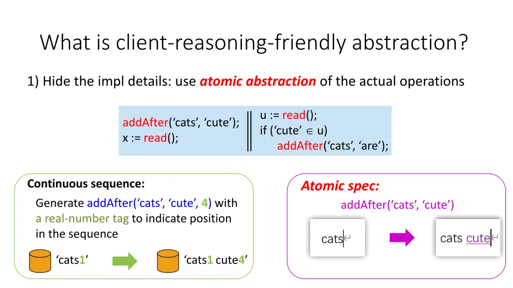 what is client reasoning friendly abstraction