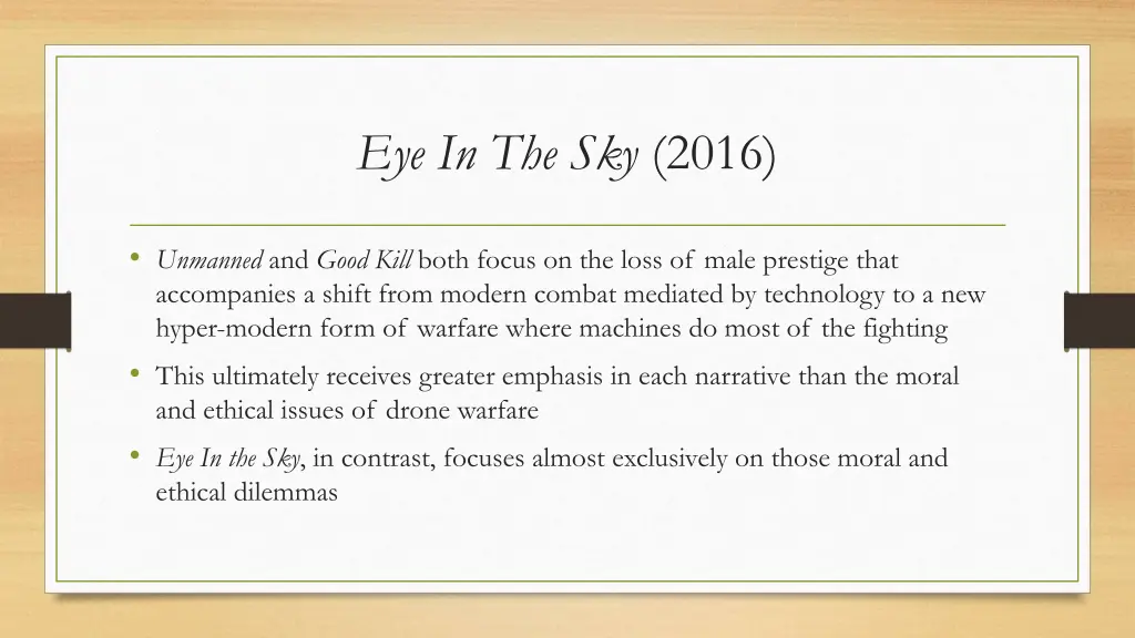 eye in the sky 2016