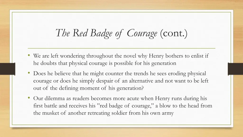 the red badge of courage cont 1