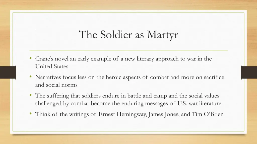 the soldier as martyr