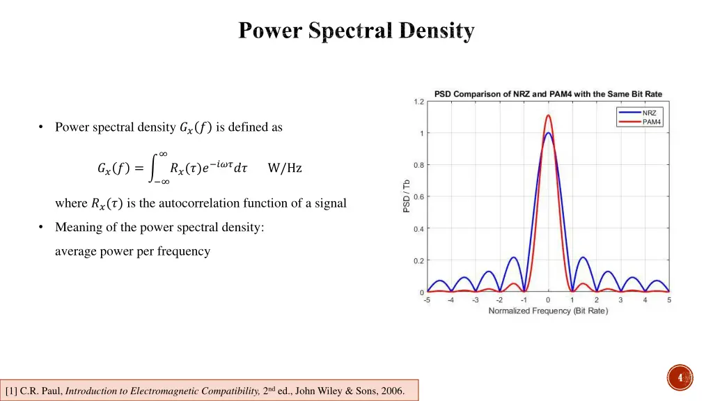 power spectral density