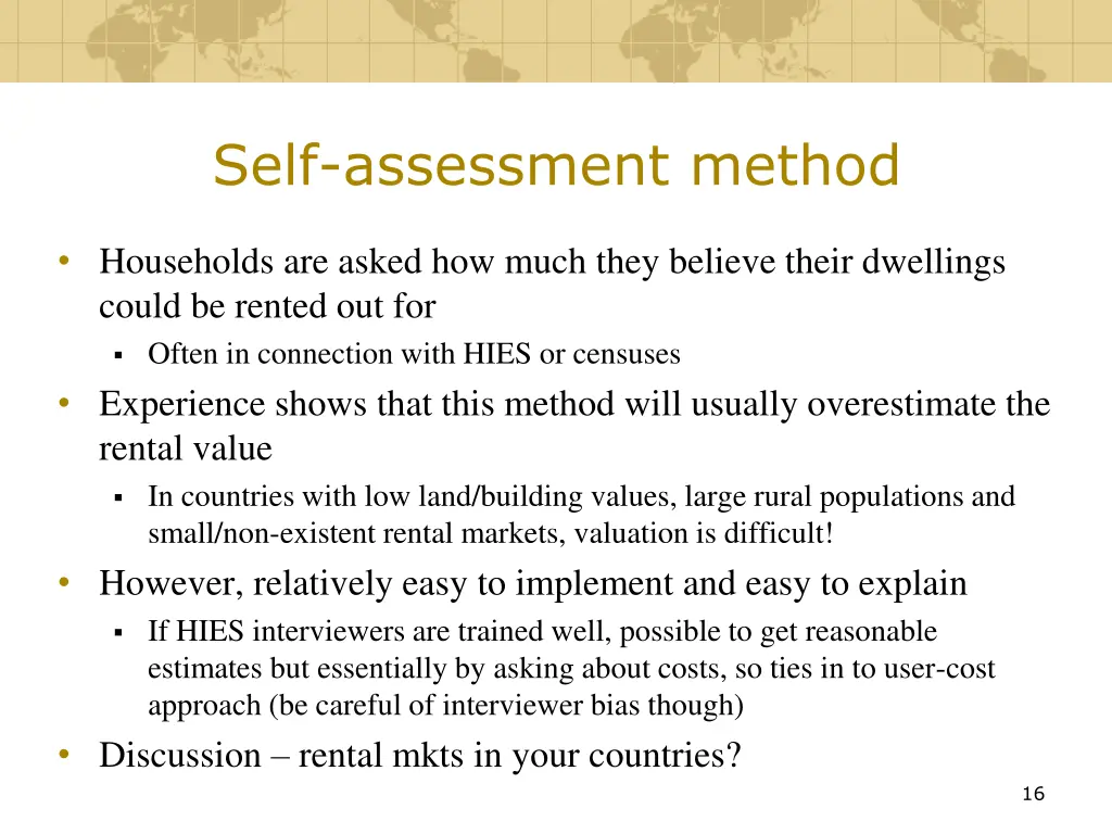 self assessment method