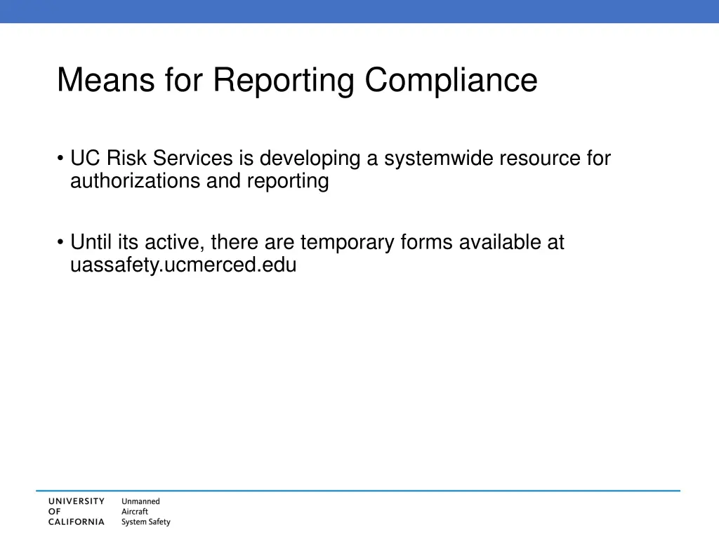 means for reporting compliance