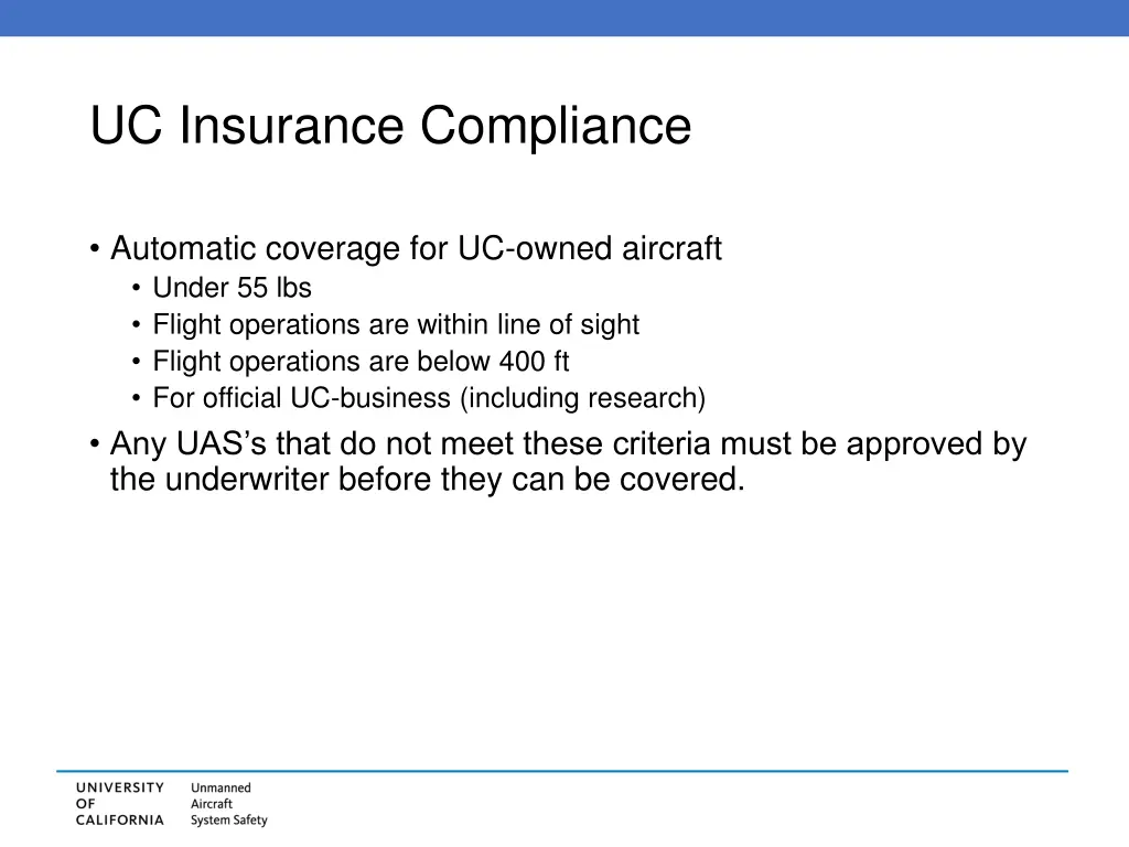 uc insurance compliance