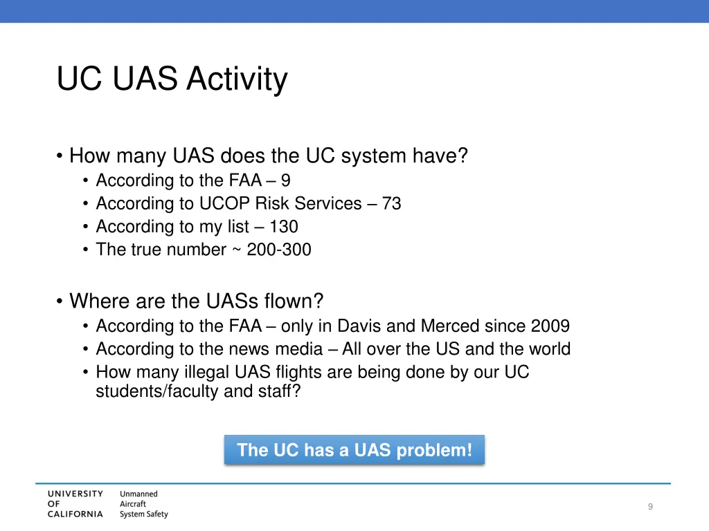 uc uas activity