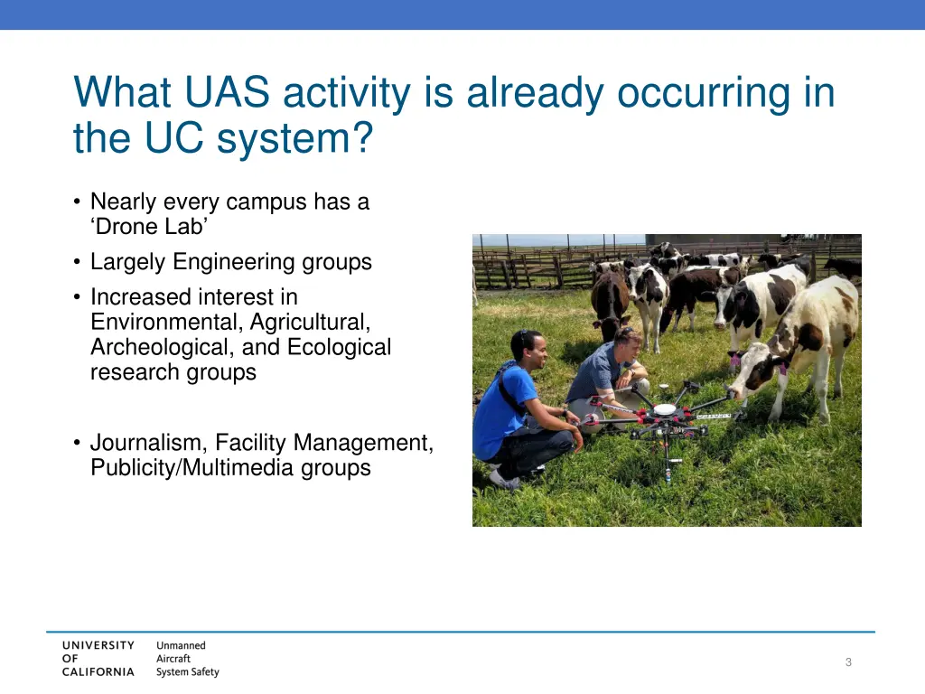 what uas activity is already occurring