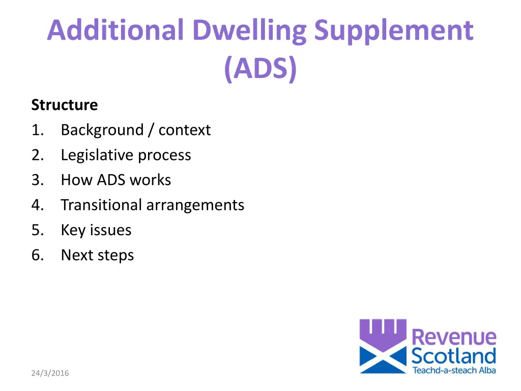 additional dwelling supplement ads