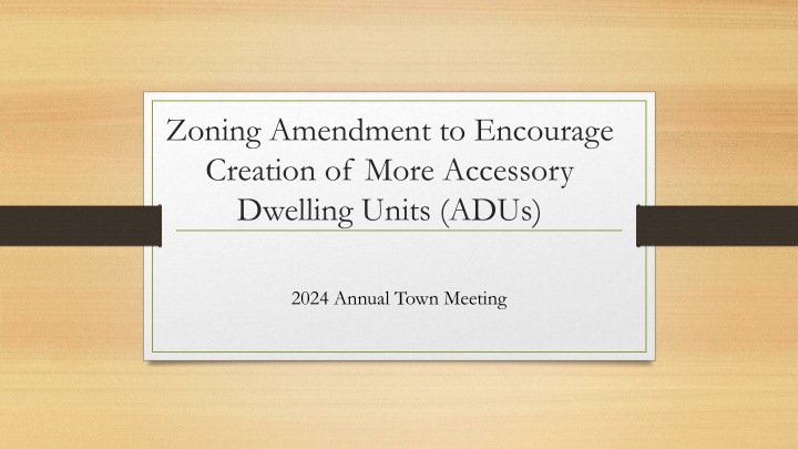 zoning amendment to encourage creation of more