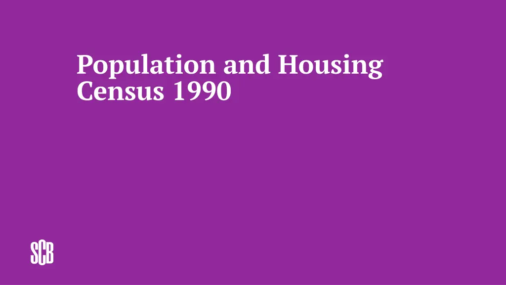 population and housing census 1990