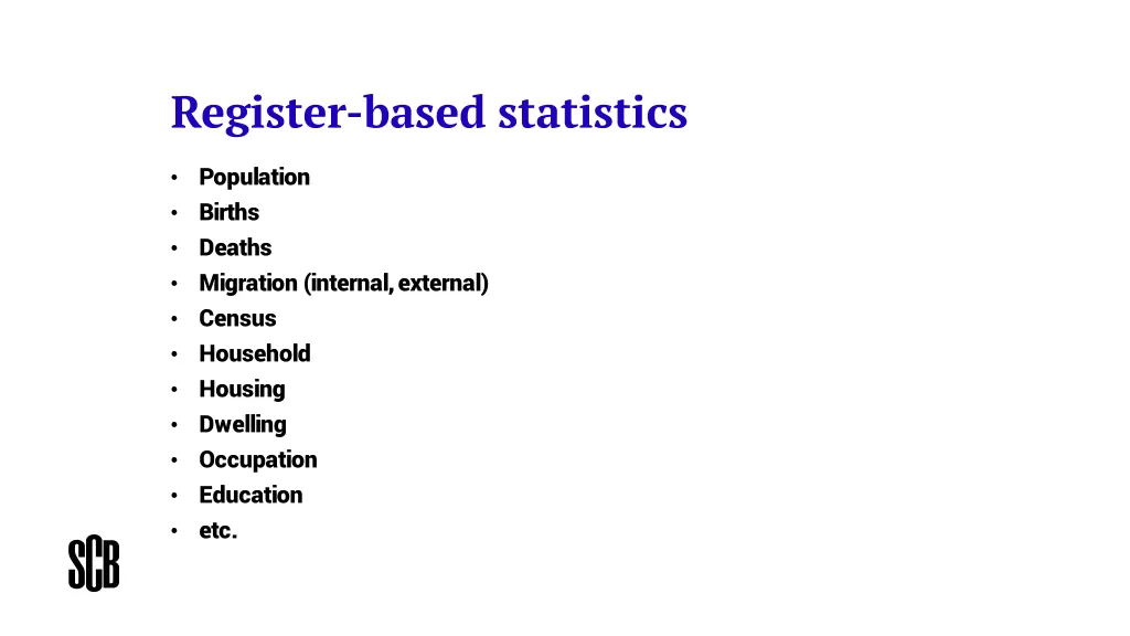 register based statistics