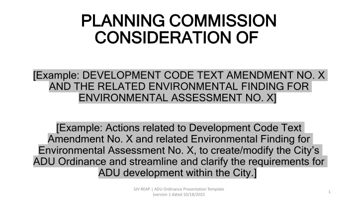 planning commission planning commission