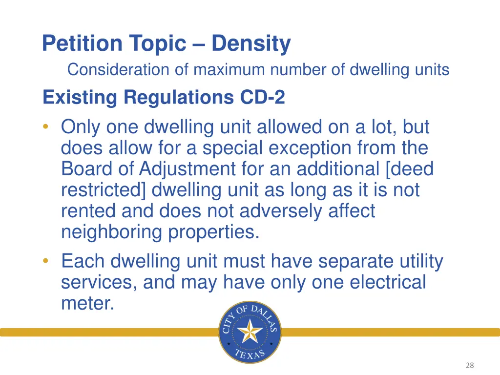 petition topic density consideration of maximum