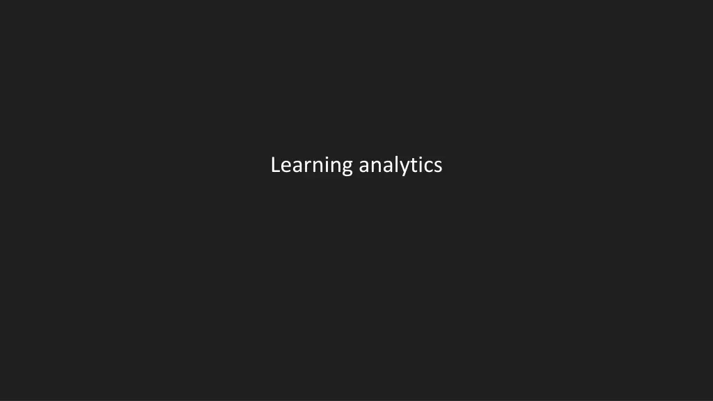 learning analytics