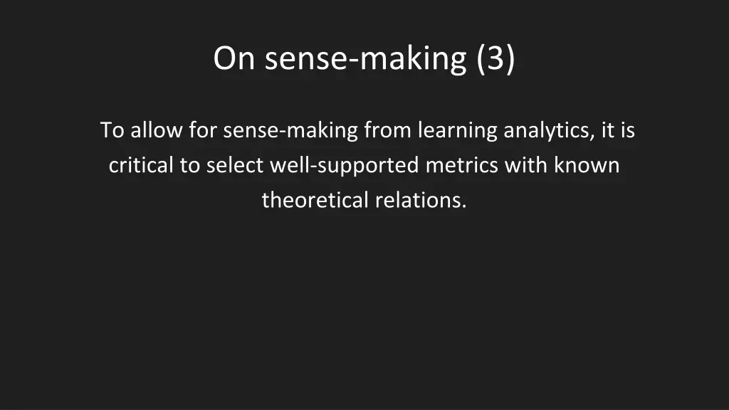 on sense making 3