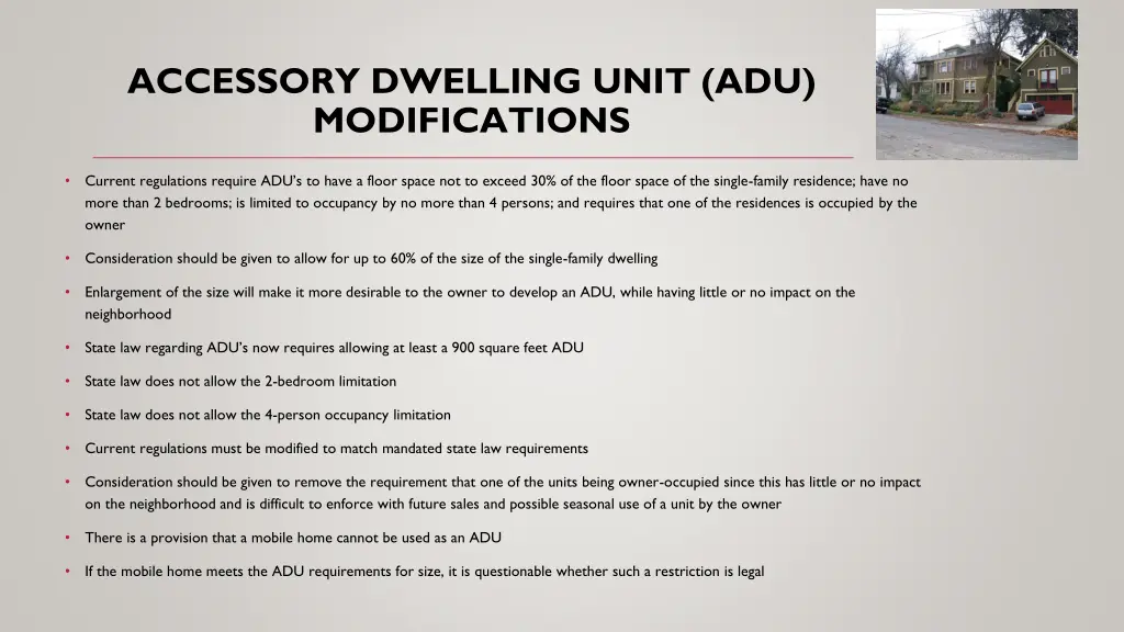 accessory dwelling unit adu modifications