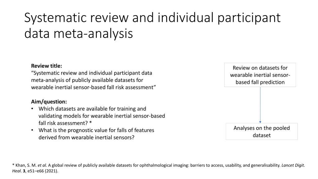 systematic review and individual participant data