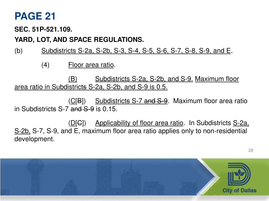 page 21 sec 51p 521 109 yard lot and space