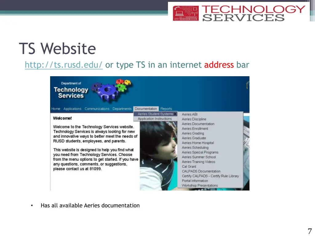 ts website http ts rusd edu or type