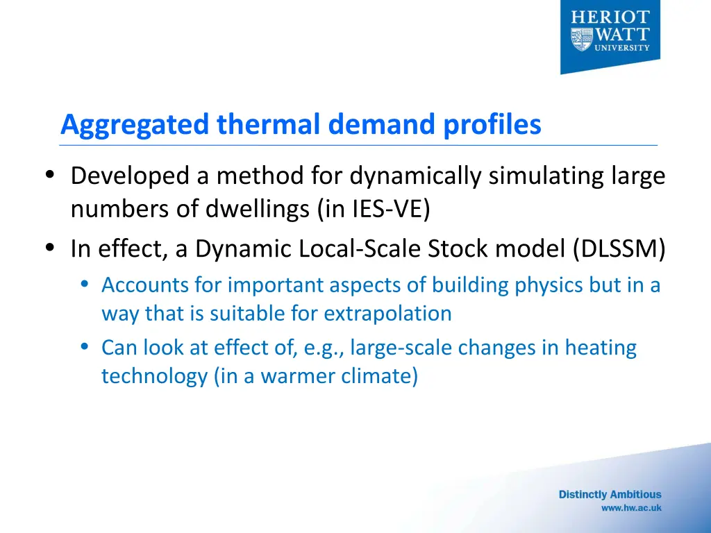 aggregated thermal demand profiles