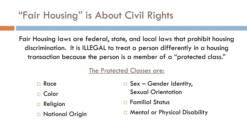 fair housing is about civil rights