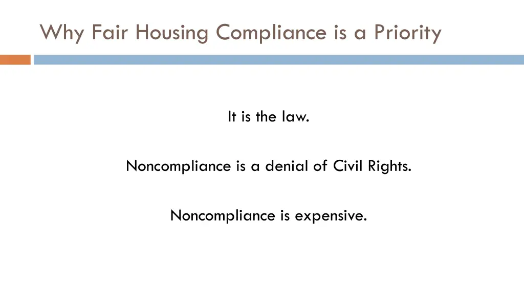 why fair housing compliance is a priority