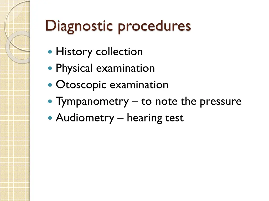 diagnostic procedures