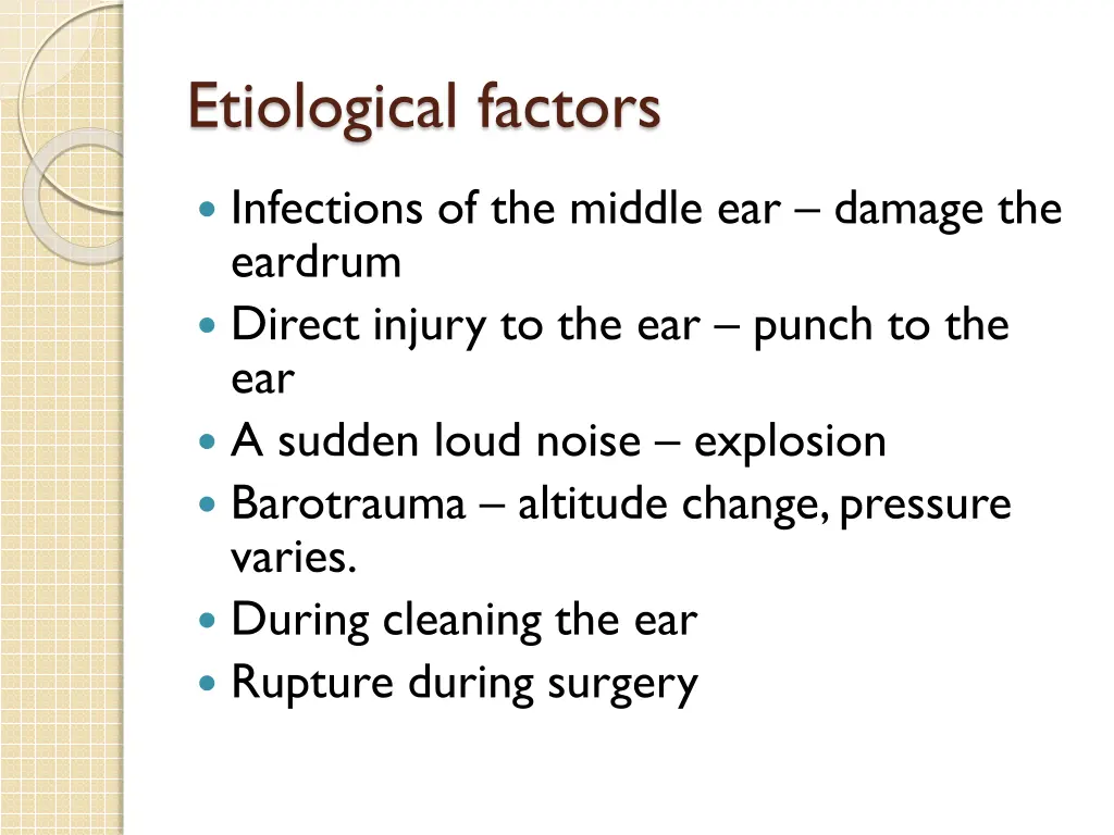 etiological factors