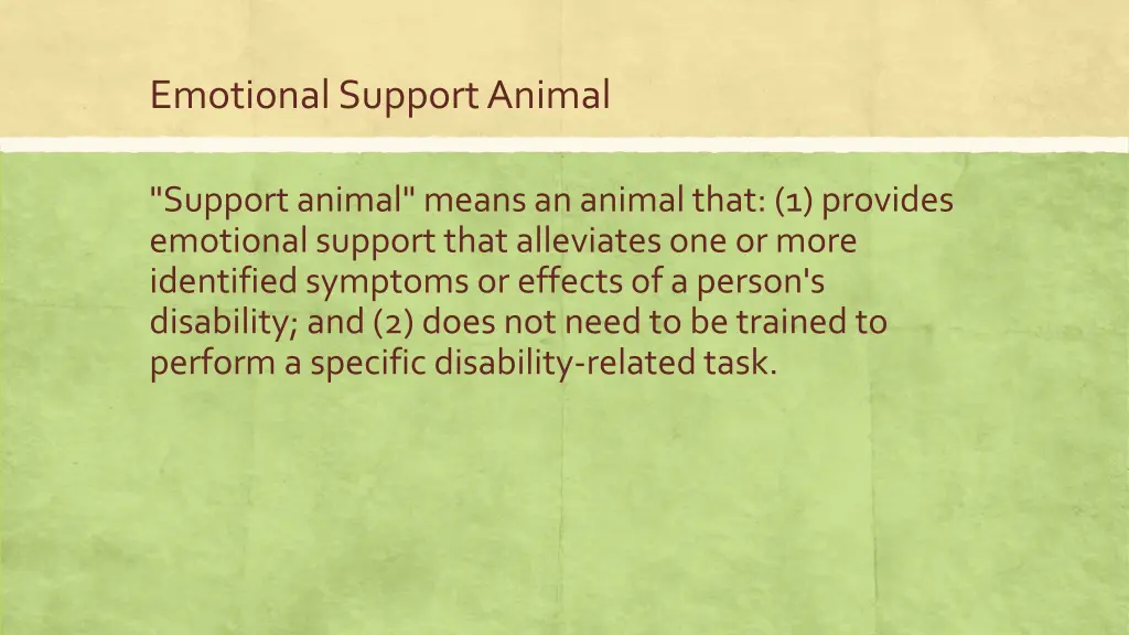 emotional support animal